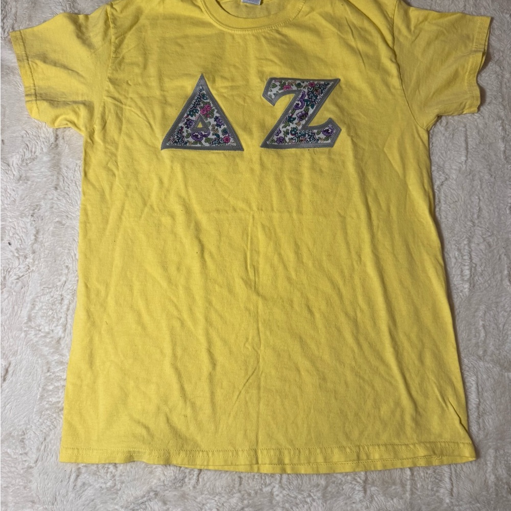 Delta Zeta Tee with Decorative Appliqués